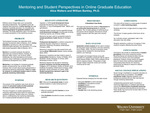 Mentoring and Student Perspectives in Online Graduate Education by Alice A. Walters and William Barkley