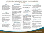 School Leaders’ Perceptions of Students’ Antisocial Behaviors by Faye Britt